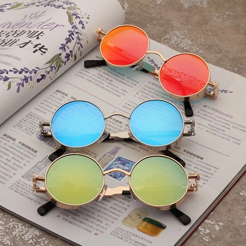 New Metal Steampunk Sunglasses - Vintage Fashion Enthusiasts 评论和价格